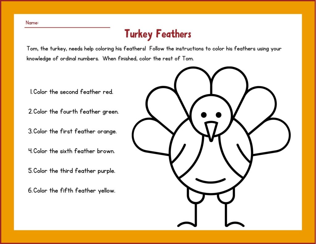 Turkey Feathers and Ordinal Numbers